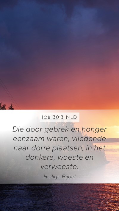 Job 30:3 NLD Bible Verse Image