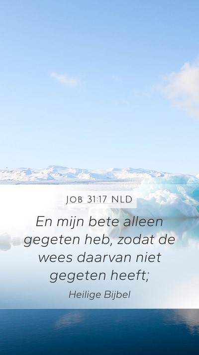 Job 31:17 NLD Bible Verse Image