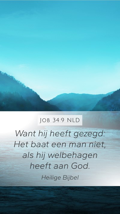 Job 34:9 NLD Bible Verse Image