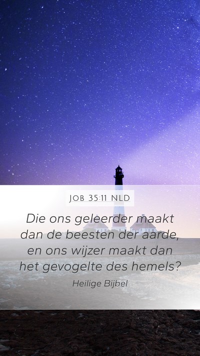 Job 35:11 NLD Bible Verse Image