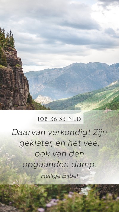 Job 36:33 NLD Mobile Phone Wallpaper - Daarvan verkondigt Zijn geklater, en het vee; ook - Mobile Bible Verse Wallpaper