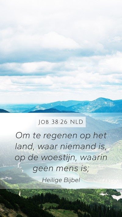 Job 38:26 NLD Bible Verse Image
