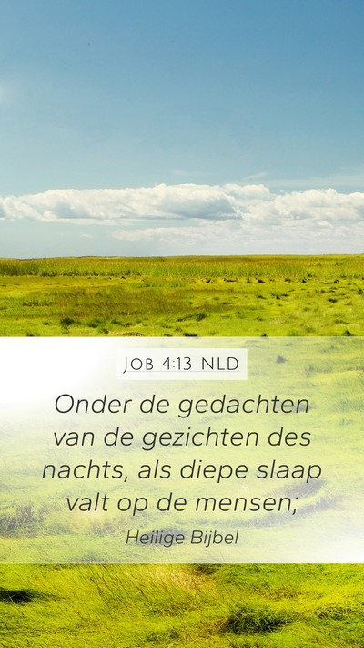 Job 4:13 NLD Bible Verse Image