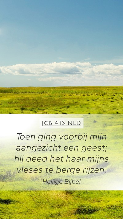 Job 4:15 NLD Mobile Phone Wallpaper - Toen ging voorbij mijn aangezicht een geest; hij - Mobile Bible Verse Wallpaper