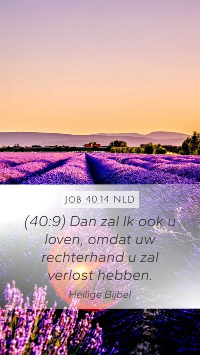 Job 40:14 NLD Bible Verse Image