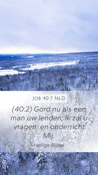 Job 40:7 NLD Bible Verse Image