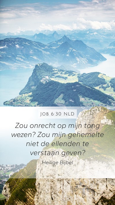 Job 6:30 NLD Bible Verse Image