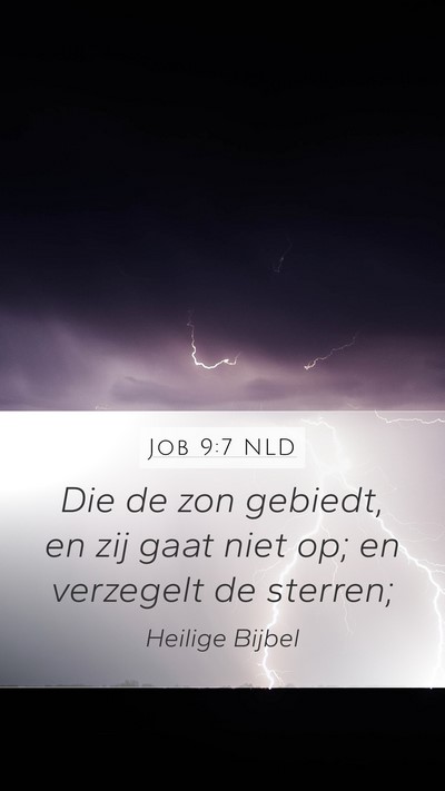 Job 9:7 NLD Bible Verse Image