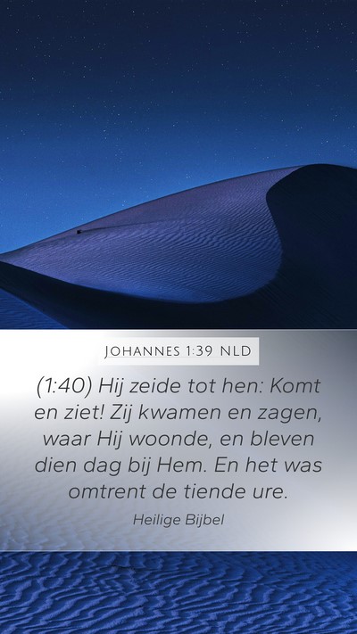 Johannes 1:39 NLD Bible Verse Image