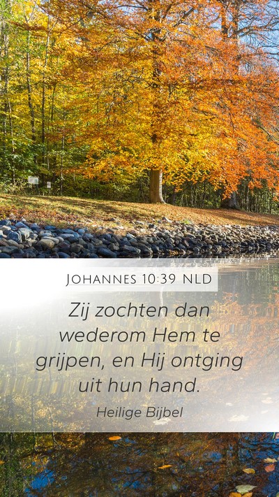 Johannes 10:39 NLD Bible Verse Image