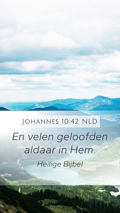 Johannes 10:42 NLD Mobile Phone Wallpaper - En velen geloofden aldaar in - Mobile Bible Verse Wallpaper