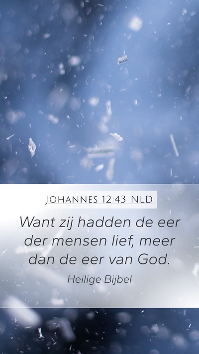 Johannes 12:43 NLD Bible Verse Image