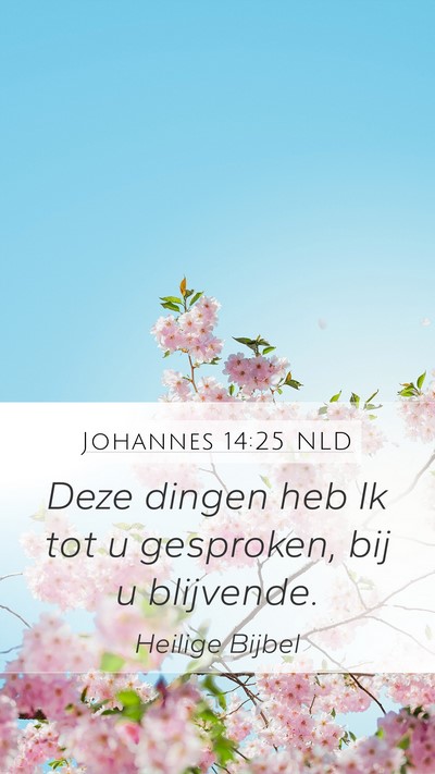 Johannes 14:25 NLD Mobile Phone Wallpaper - Deze dingen heb Ik tot u gesproken, bij u - Mobile Bible Verse Wallpaper