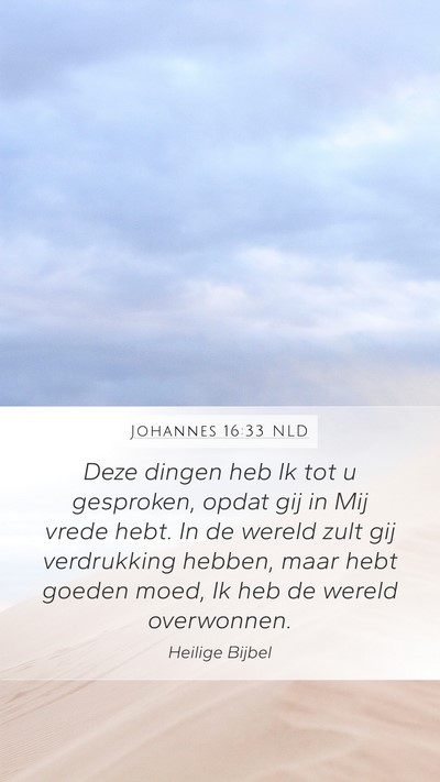 Johannes 16:33 NLD Bible Verse Image