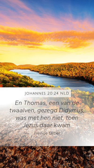 Johannes 20:24 NLD Bible Verse Image