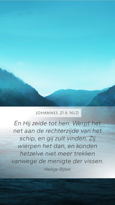 Johannes 21:6 NLD Bible Verse Image
