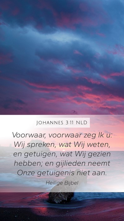 Johannes 3:11 NLD Bible Verse Image