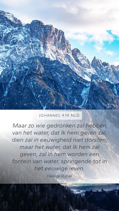 Johannes 4:14 NLD Bible Verse Image