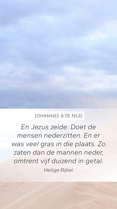 Johannes 6:10 NLD Bible Verse Image