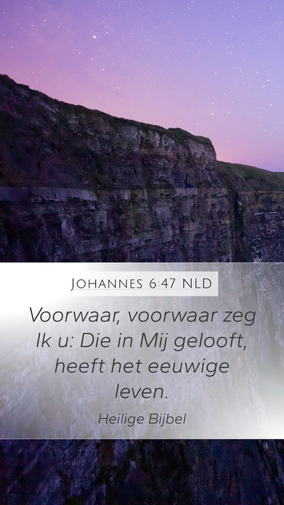 Johannes 6:47 NLD Bible Verse Image