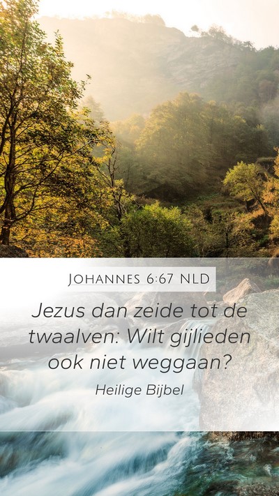 Johannes 6:67 NLD Bible Verse Image