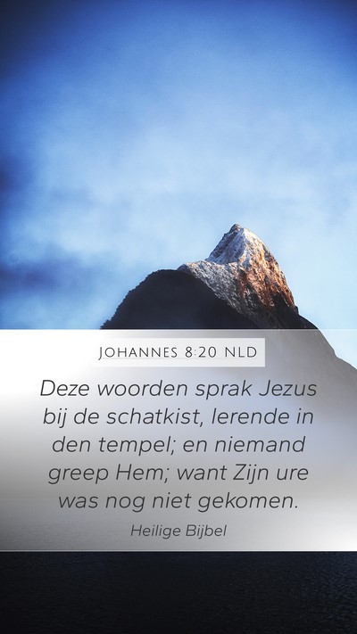 Johannes 8:20 NLD Bible Verse Image