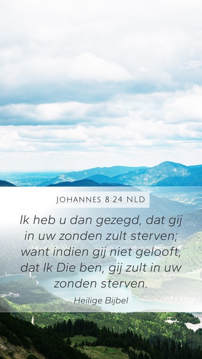Johannes 8:24 NLD Bible Verse Image
