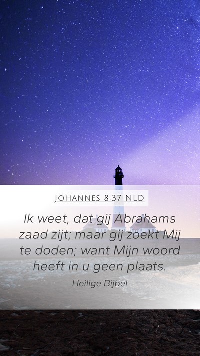 Johannes 8:37 NLD Bible Verse Image