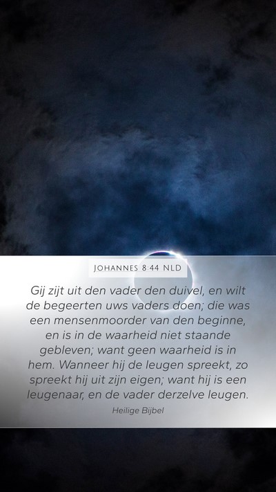 Johannes 8:44 NLD Bible Verse Image