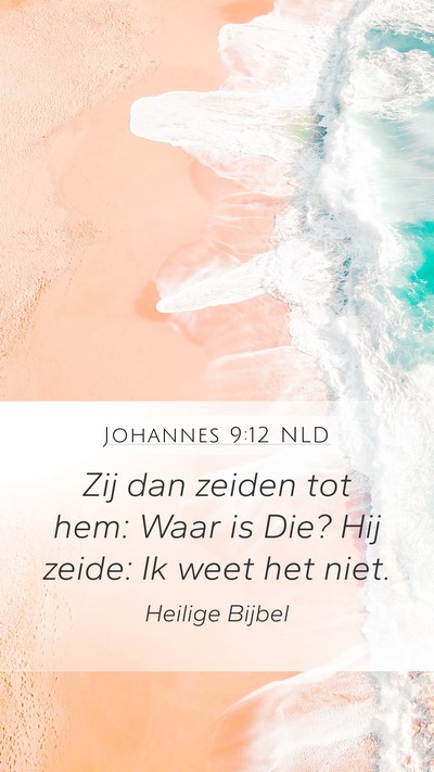 Johannes 9:12 NLD Mobile Phone Wallpaper - Zij dan zeiden tot hem: Waar is Die? Hij zeide: - Mobile Bible Verse Wallpaper