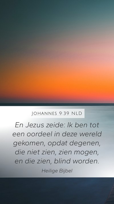 Johannes 9:39 NLD Bible Verse Image