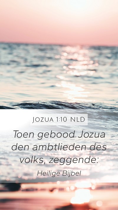 Jozua 1:10 NLD Bible Verse Image