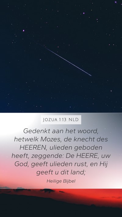 Jozua 1:13 NLD Bible Verse Image