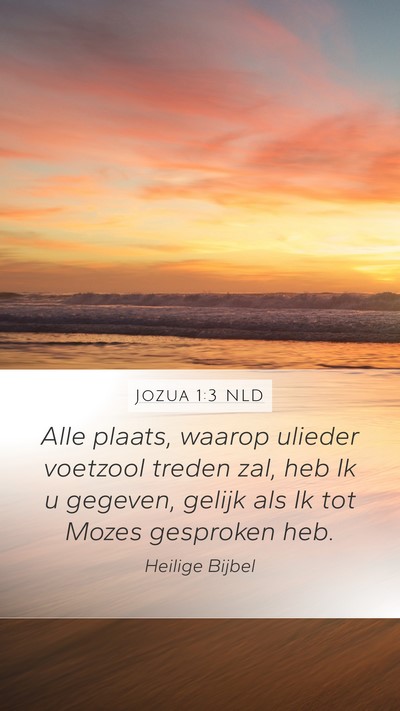 Jozua 1:3 NLD Bible Verse Image