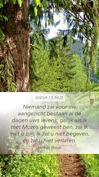 Jozua 1:5 NLD Bible Verse Image