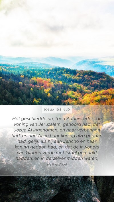 Jozua 10:1 NLD Bible Verse Image