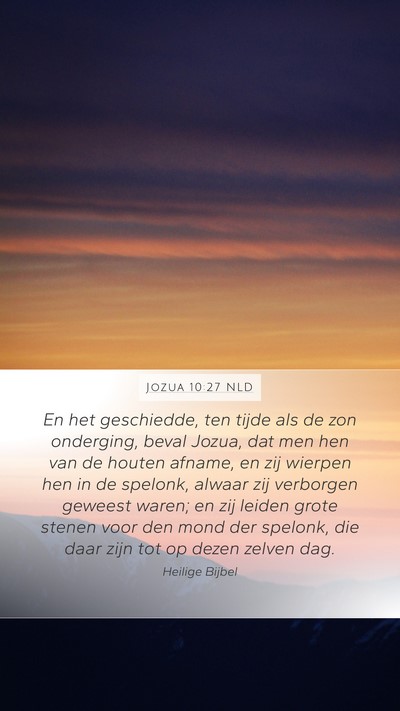 Jozua 10:27 NLD Bible Verse Image
