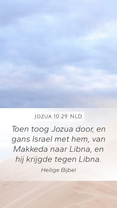 Jozua 10:29 NLD Bible Verse Image