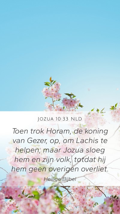 Jozua 10:33 NLD Bible Verse Image