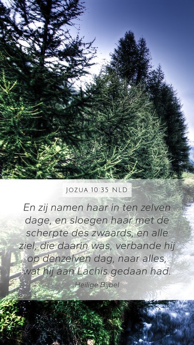 Jozua 10:35 NLD Bible Verse Image