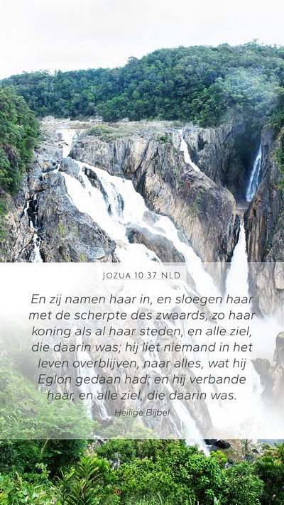 Jozua 10:37 NLD Bible Verse Image