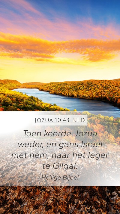Jozua 10:43 NLD Bible Verse Image