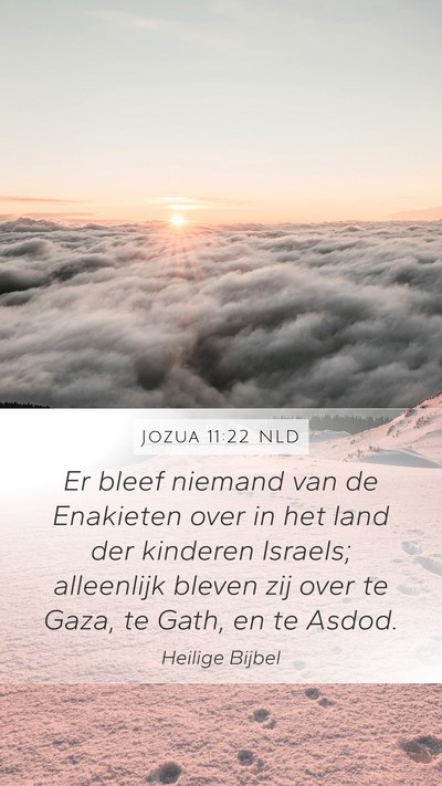 Jozua 11:22 NLD Mobile Phone Wallpaper - Er bleef niemand van de Enakieten over in het - Mobile Bible Verse Wallpaper