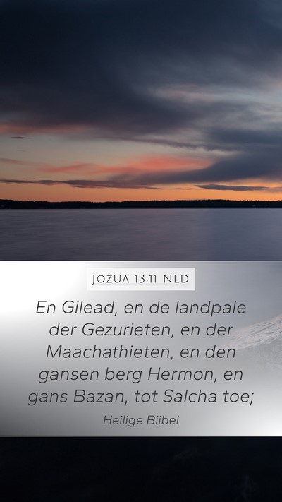 Jozua 13:11 NLD Bible Verse Image
