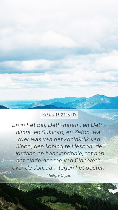 Jozua 13:27 NLD Bible Verse Image