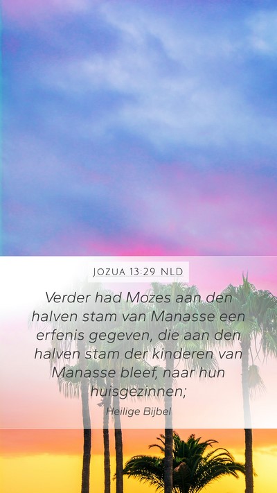 Jozua 13:29 NLD Bible Verse Image