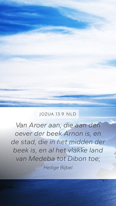 Jozua 13:9 NLD Mobile Phone Wallpaper - Van Aroer aan, die aan den oever der beek Arnon - Mobile Bible Verse Wallpaper