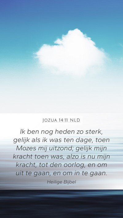 Jozua 14:11 NLD Mobile Phone Wallpaper - Ik ben nog heden zo sterk, gelijk als ik was ten - Mobile Bible Verse Wallpaper