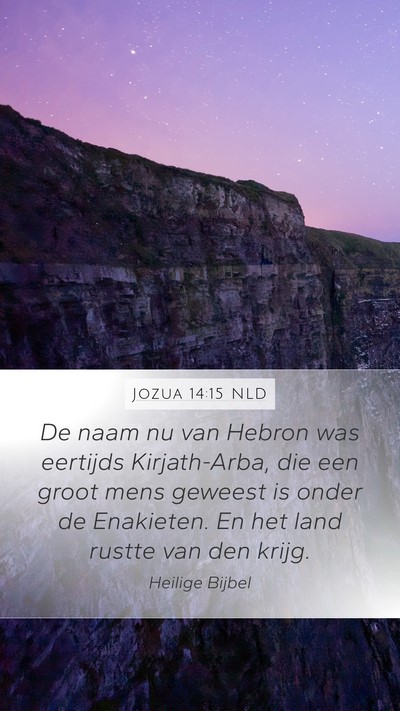 Jozua 14:15 NLD Bible Verse Image
