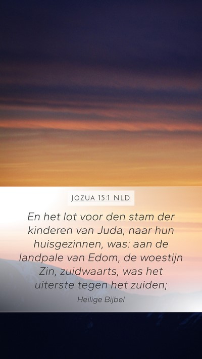 Jozua 15:1 NLD Bible Verse Image